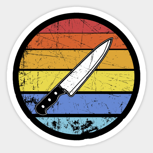 Chef knife vintage retro Sticker by captainmood